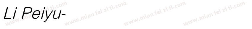 Li Peiyu字体转换